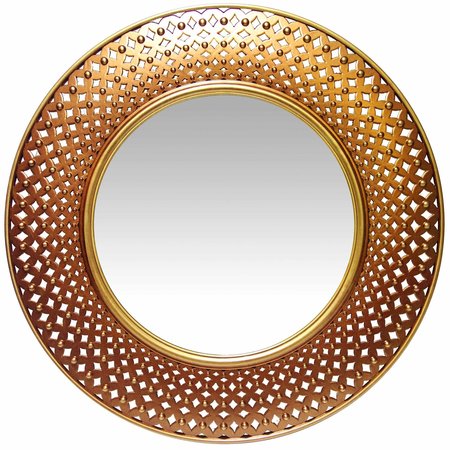 INFINITY INSTRUMENTS Bolly - 15.75" Round, Gold/Copper Decorative Frame 15367GD